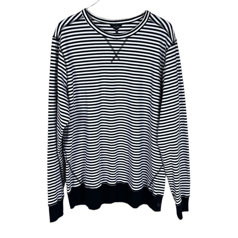 GOOD MAN BRAND Stripe Cotton Crewneck Long Sleeve Tee